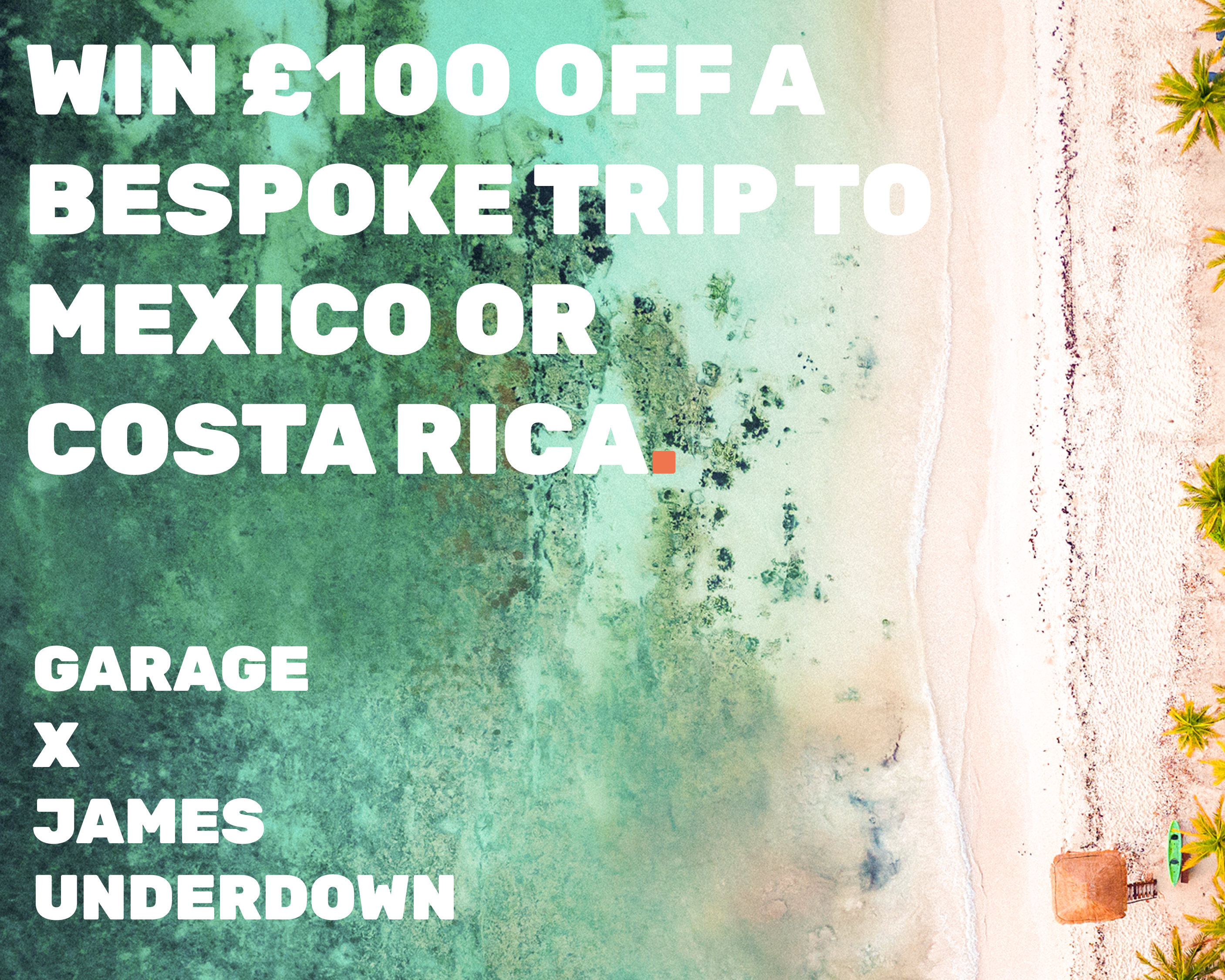 PRIZE DRAW - WIN £100 OFF YOUR NEXT GETAWAY